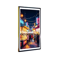 YTSF-A22 Bingkai Foto LED Lightbox Aluminium Ultra Tipis Ukuran Besar, Dioperasikan dengan Baterai, dengan Lampu Latar Kecerahan Tinggi untuk A2/A1