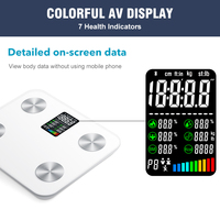 Báscula Digital electrónica inteligente para el hogar, peso corporal, vidrio, baño, 180Kg, nuevo diseño