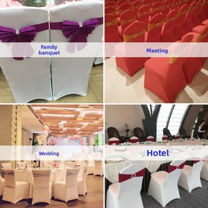 Funda de Silla de Poliéster Elástica y Gruesa para Hotel, Universal para Banquetes y Bodas, Taburetes de Restaurante y <span class=keywords><strong>Sillas</strong></span> de Comedor, 45x45x95cm - Product Image 2