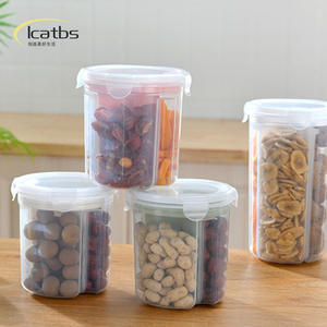 Quality assurance round household and kitchen utensils pp plastic container with airtight lids food storage box