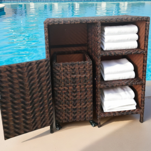 Yoshen <span class=keywords><strong>résine</strong></span> extérieure piscine serviette meubles grande serviette rangement bac <span class=keywords><strong>armoire</strong></span> tous temps mobile <span class=keywords><strong>extérieur</strong></span> piscine serviette Valet - Product Image 3