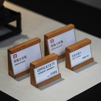 Porte-étiquettes de boulangerie, clip pour étiquettes de desserts, présentoir d'étiquettes de prix, tableau de prix en bois