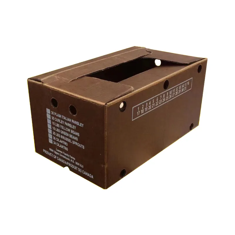 カスタム印刷ワックスカートン野菜包装箱農業パッケージボックス果物シーフード用防水ワックスコーティングカートン
