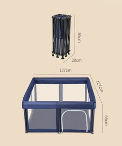 Parc de jeu pliable pour bébé avec tapis et balles océaniques, parc de sécurité portable pour nourrissons, clôture respirante en maille pour bébé - Product Image 5