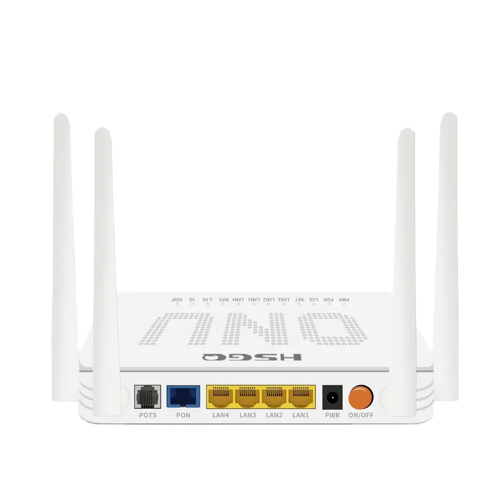 HSGQ-X410DW FTTH Dual Band 4GE GPON EPON ONU Fiber Optical Network 2.4G/5G Xpon Wifi ONU