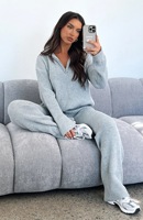 Ensemble élégant pour femmes en tricot, pull oversize et pantalon à jambes larges, tenue en deux pièces, automne hiver 2025