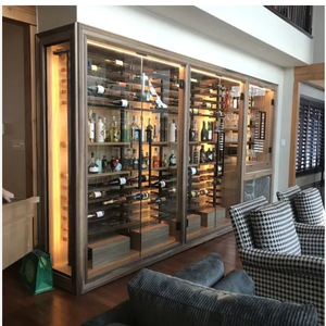 Diseño duradero, exhibición <span class=keywords><strong>de</strong></span> copa <span class=keywords><strong>de</strong></span> vino <span class=keywords><strong>de</strong></span> acero inoxidable personalizada, almacenamiento <span class=keywords><strong>de</strong></span> <span class=keywords><strong>licor</strong></span>, barra <span class=keywords><strong>de</strong></span> Metal, gabinete <span class=keywords><strong>de</strong></span> vino para el hogar, Hotel, restaurante - Product Image 5