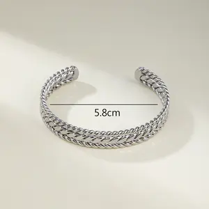 Luxury Fashion Wholesale Titanium Steel Chain Bangle Bracelet Punk Jewelry Cuban Link Chain Gold Necklace Bracelet