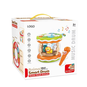 Ensemble <span class=keywords><strong>de</strong></span> jouets <span class=keywords><strong>de</strong></span> batterie, piano et microphone 2 en 1, tambours électriques rotatifs multifonctionnels pour enfants - Product Image 5
