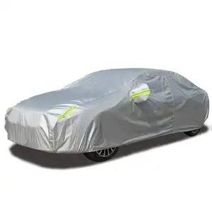 Customized silver 170T polyester Waterproof Car Cover for Protect Dandelion OEM Logo