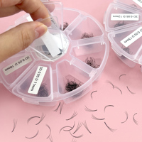 Meecillashes Promotion Éventails Préfabriqués en Cheveux Synthétiques Faits Main 3D-10D à Base Fine et Pointue, 100 Éventails, Volume Intense