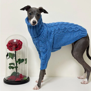 Qiqu fournitures pour animaux de compagnie personnalisé nouveau concepteur de luxe chien vêtements pull à col roulé <span class=keywords><strong>italien</strong></span> lévrier <span class=keywords><strong>Whippet</strong></span> - Product Image 1