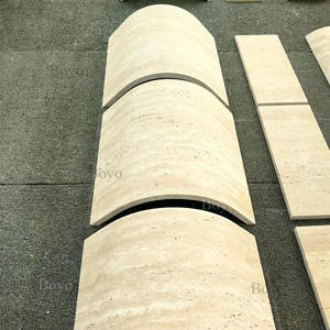 Piastrella per Rivestimento Esterno a <span class=keywords><strong>Colonna</strong></span> Romana Cava, Non Riempita, Beige, Rotonda, in Travertino per Esterni - Product Image 3