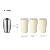 Mug à café isotherme en acier inoxydable à double paroi réutilisable de 450 ml, sans BPA, avec logo personnalisé, portable, 250 ml, 360 ml, tasse à café pour voiture