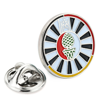 Broche Ronde en Métal, Épingle de Revers Personnalisée, Souvenir Plaqué Or, Gravée en Alliage de Zinc pour Événements Professionnels