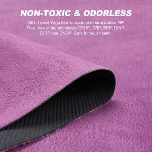 यात्रा योग चटाई-Foldable 1/16 इंच पतली गर्म योग चटाई गैर पर्ची पसीना शोषक फिटनेस और व्यायाम चटाई के लिए योग - Product Image 2