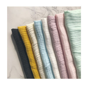 ผ้ามัสลินเนื้อเครปเนื้อนุ่ม 2 ชั้น สีพื้น ผ้าฝ้าย 100% สำหรับเด็ก - Product Image 3