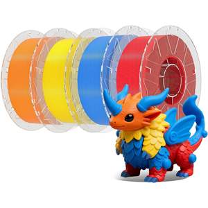 Paquete de Filamento para Impresora 3D Creality, 1.75mm Hyper PLA RFID, Sin Enredos, para Impresión 3D, Naranja, Amarillo, Azul, Rojo - Product Image 1