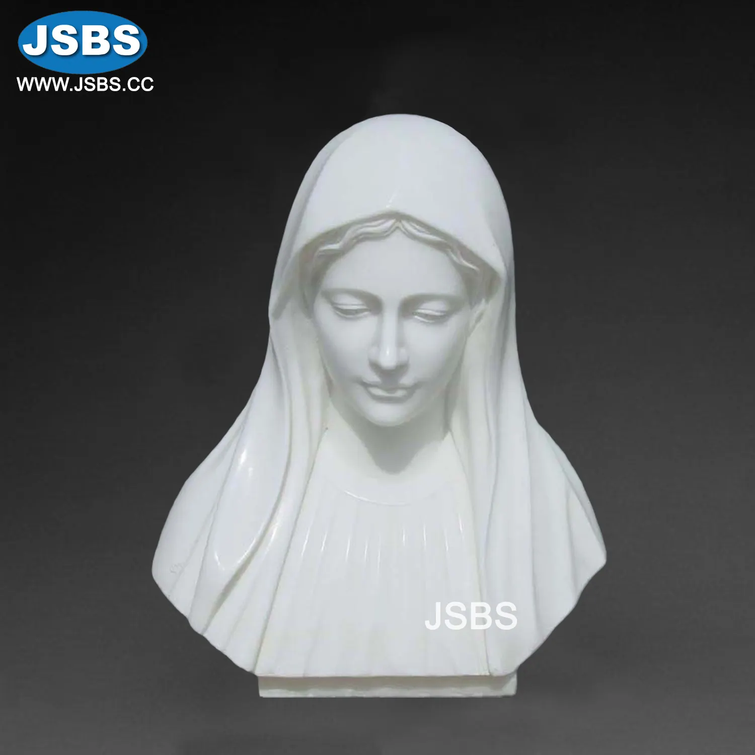 백색 대리석 숙녀 흉상 동상 -- 성모 마리아 흉상 조각품