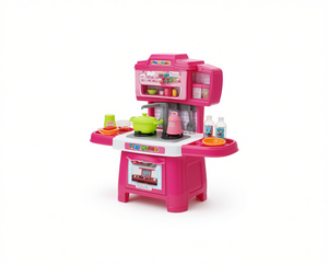 Set Giocattolo Cucina per Bambine da 2 a 4 Anni, Stazione di Cucina in Plastica per Gioco di Ruolo con Accessori - Product Image 1