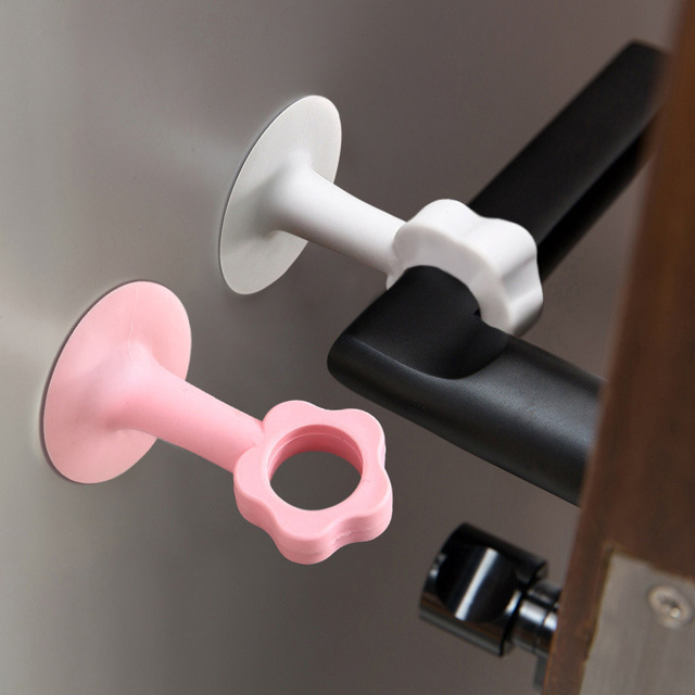 Silicone Door Handle Protector Wall Mount Anti Collision Pad For Door Stop Hidden Design Minimalist Style Easy Installation