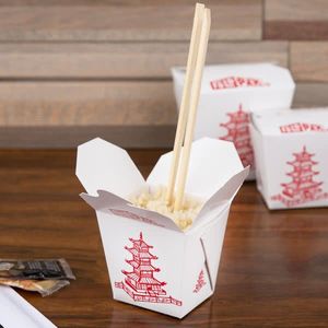 Boîte à emporter de nouilles de restaurant noires pour sushis à emporter Récipient à emporter en papier kraft jetable personnalisé avec poignée - Product Image 5