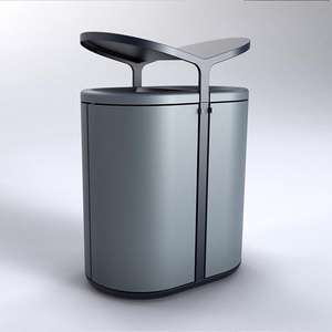 Hot bán thép không gỉ tái chế bin ngoài trời Thùng rác có thể vòng thường vụ Thùng rác hộp bìa trung tâm mua sắm chất thải bin - Product Image 4