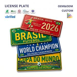 <span class=keywords><strong>Plaque</strong></span> <span class=keywords><strong>de</strong></span> voiture personnalisée style rétro Champion <span class=keywords><strong>de</strong></span> football, finition aluminium chromé, effet vieilli, en étain gaufré, décoration murale pour bar Wanfeng - Product Image 1