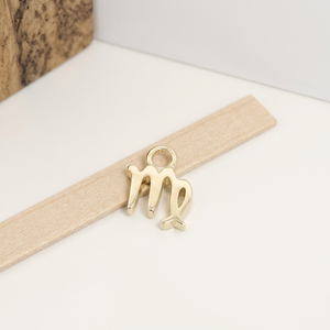 Collier pendentif zodiaque classique unisexe pour enfants, en laiton plaqué or 9K/14K/18K, sans nickel, avec breloque Vierge - Product Image 2