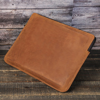 14 pulgadas Apple Laptop Bag Vintage cuero genuino cremallera funda protectora de mano