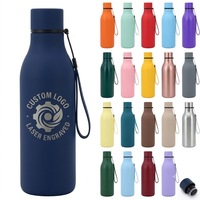Bouteille d'eau isotherme en acier inoxydable à double paroi de 550 ml, durable, anti-fuite, pour le sport et la gym, personnalisable
