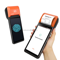 Terminal de point de vente portable Android 12, 5,5 pouces, 3 Go, 16 Go, 4G, WiFi, lecteur NFC, imprimante thermique 58 mm, caisse enregistreuse mobile