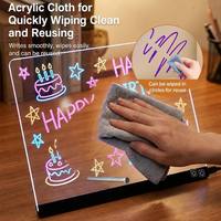 Tablette de dessin LED néon avec mode lumière RGB, interrupteur tactile, prise USB, veilleuse, cadeau éducatif pour enfants