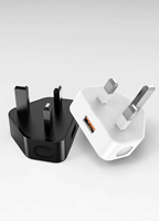Chargeurs et adaptateurs USB 5W avec prise UK, noir et blanc, vente en gros d'usine, chargeur mobile