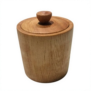 Recipiente de Madera para Té y Café con Tapa Hermética de Madera, Capacidad de 250 ml, Diseño Clásico, Ecológico, Contenedor de Madera Natural - Product Image 4
