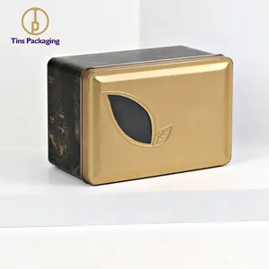 Tinsmaker Rectangular Tin Box Embalaje de metal personalizado al por mayor para contenedor de té