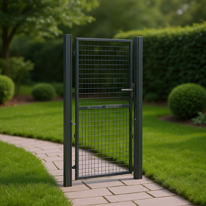 Puerta de Jardín de Malla Metálica de 39.4x98.4 Pulgadas, Acero Galvanizado, Estilo Moderno, Rectangular - Product Image 2