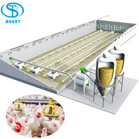 Équipement d'alimentation pour poulets de chair BOOST BST-POULTRY, neuf, mangeoire automatique humide/sèche, construction en acier inoxydable et plastique, complet