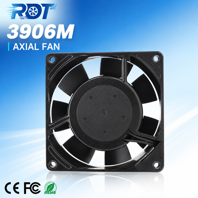 3906M AC Axial Cooling Fan Compact Ventilation 115VAC 92mm 3150RPM 9W Server Telecom Cabinet Replacement Use Industrial Cooling