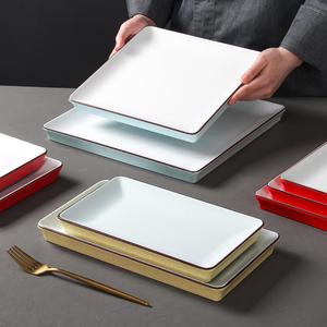 จานเมลามีนหนาทรงสี่เหลี่ยมสำหรับร้านอาหารเสิร์ฟสเต็ก ซาชิมิ รุ่น 564 - Product Image 1