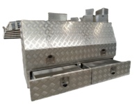 Boîte à outils pour camion en aluminium, boîte de rangement pour camion, côté haut, ouverture complète, boîtes à outils en aluminium avec tiroirs