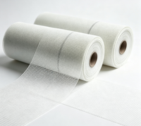 Gulungan Jaring Fiberglass E-Glass Putih Bebas Alkali, Tenun Polos, Anti Retak, untuk Insulasi Bangunan