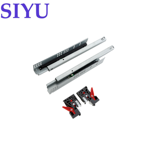 Fabrication <span class=keywords><strong>de</strong></span> meubles, quincaillerie d'armoire, <span class=keywords><strong>rail</strong></span> <span class=keywords><strong>de</strong></span> guidage <span class=keywords><strong>de</strong></span> tiroir coulissant caché à extension simple suspendue sous poussée ouverte - Product Image 1