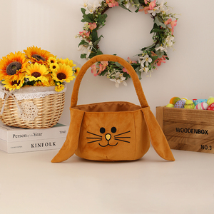 Panier de Pâques personnalisé en minky, broderie de nom, vide, monogramme personnalisé, sac de Pâques en forme de <span class=keywords><strong>lapin</strong></span> - Product Image 6