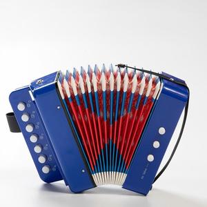 Mini accordéon 2 basses 7 touches en plastique ABS coloré, instrument de musique pour enfants, jouet accordéon pour débutants, éducation musicale - Product Image 3