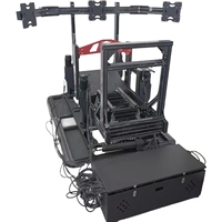 Plataforma de Movimiento de Aluminio Tela TMPF-4DOF+2TL+S, Motor Servo de 750W y 3000rpm, Capacidad Máxima de 127 kg, para Uso Doméstico, Simulador de Carreras y Vuelo