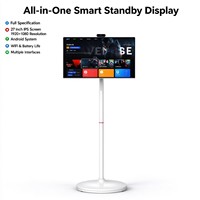 TV Pintar Android 10/13 Layar Sentuh IPS FHD 27 Inci Anti-Silau, Dapat Dimiringkan, Dapat Dipindahkan, Multifungsi, Laris Terjual