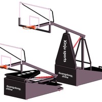 Panier de basket extérieur en fibre de verre, taille standard adulte, panneau portable pour entraînement à domicile