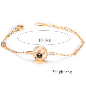 Heart Shape Stainless Steel <b>Bracelet</b> With Black Pearl And <b>Crystal</b> Inlay For Gift Unisex Jewelry - Product Image 5
