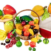 Nieuwe design zilveren druiven appel sinaasappel kunstmatige fruit groenten 8cm Halloween Kerst huisdecoratie feestgebruik